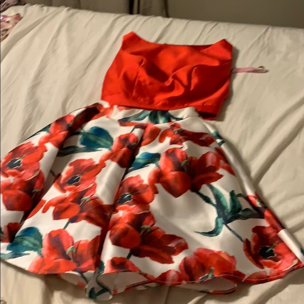 blush homecoming dress